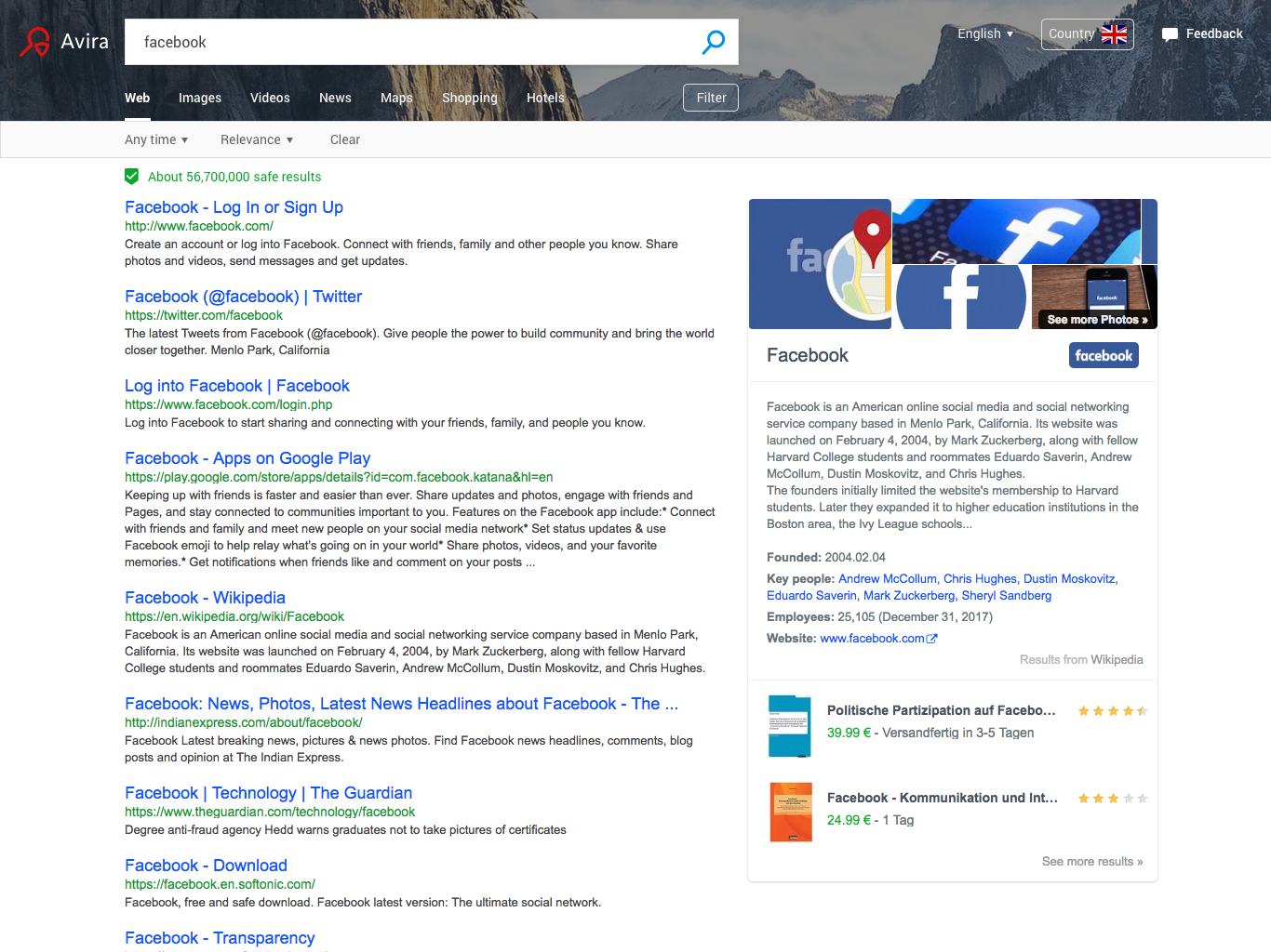 Search results page 1