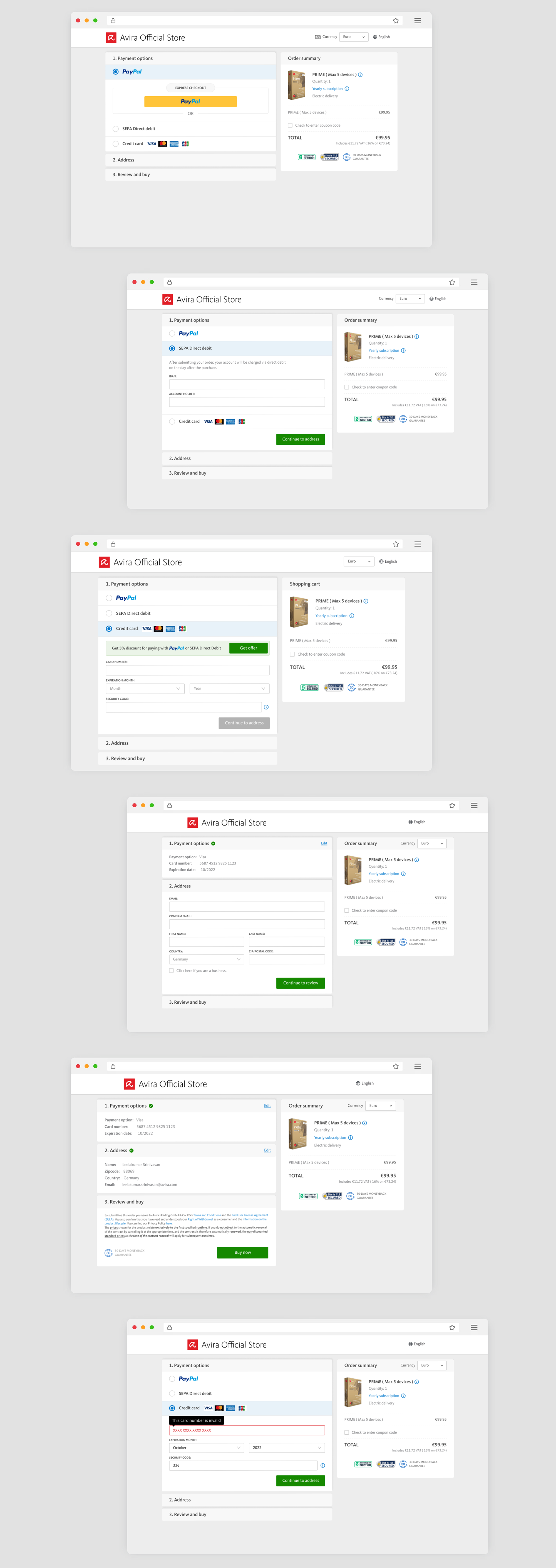 New one page - 3 step checkout experience