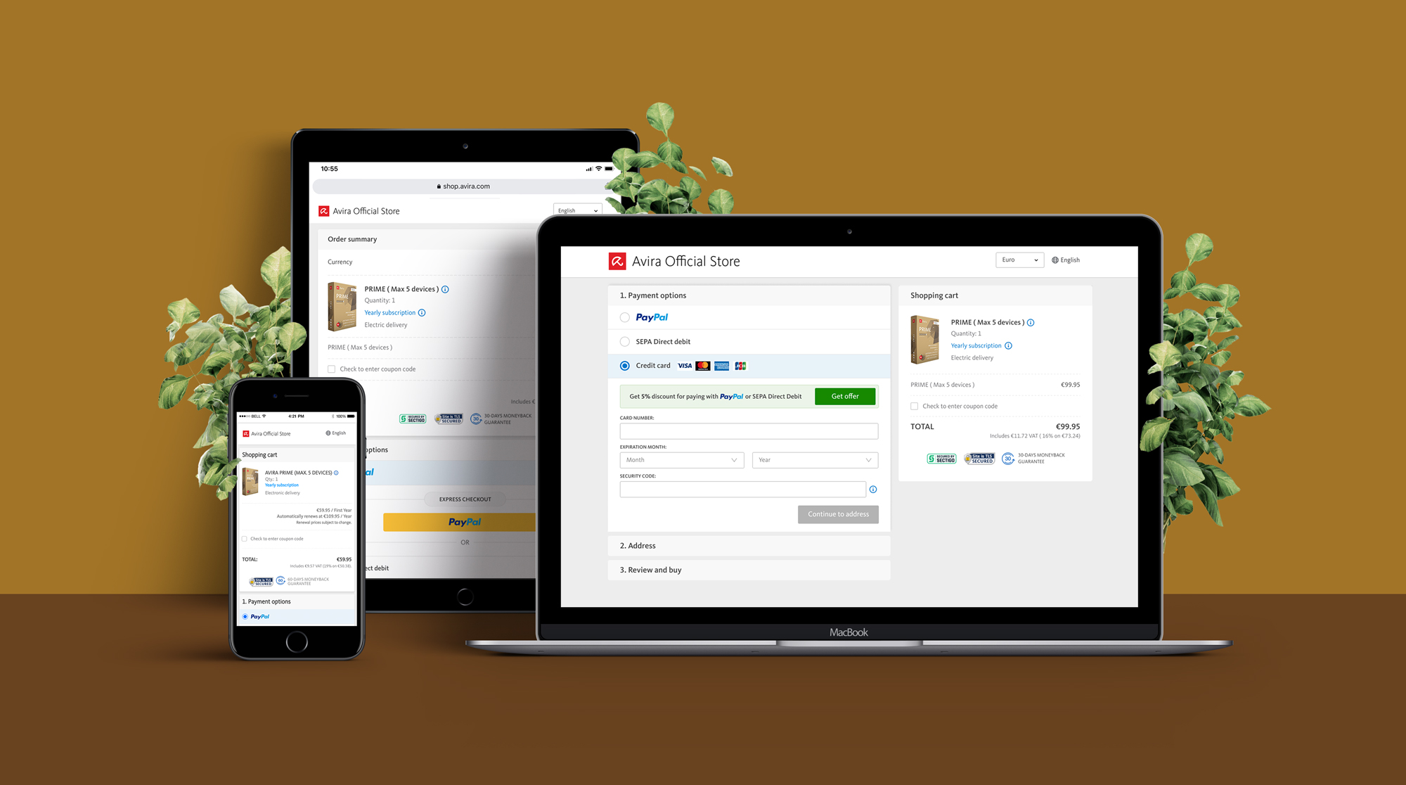 Current Avira Website Checkout Screen